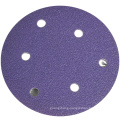 Purple Film Hook And Loop Wood Sandpaper Disc